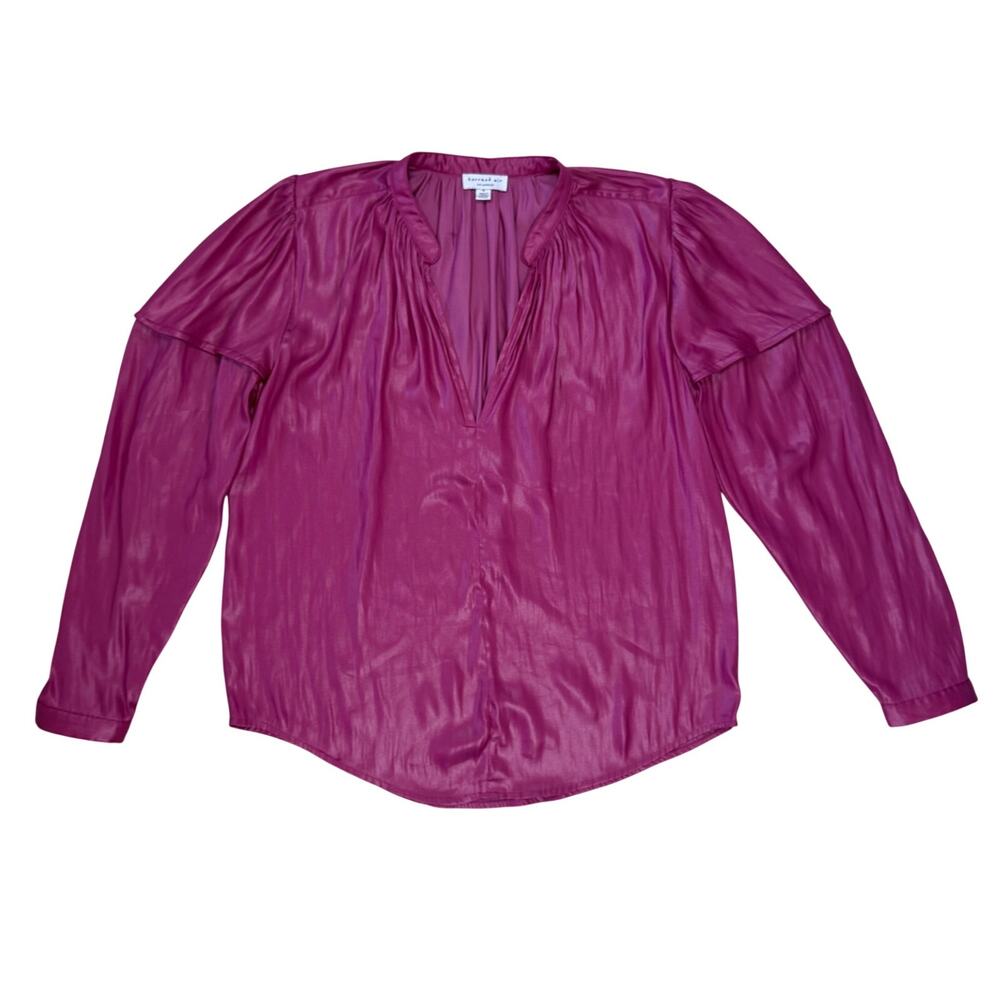 Current Air Long Sleeve Satin Blouse Size Small Pink